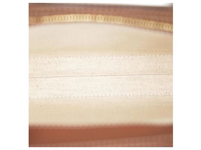 Burberry Mini-Canvas-Ledertote aus zwei Farben - Ansicht 17
