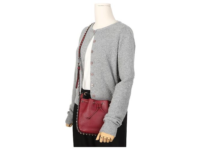 Valentino Borsa a secchiello Rockstud a tracolla - vista 10