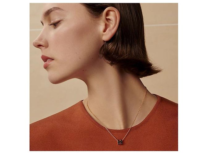 Hermès Mini Pop Anhängerkette Roségold - Ansicht 4