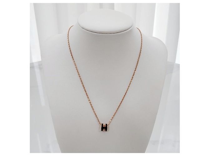 Hermès Mini Pop Anhängerkette Roségold - Ansicht 5