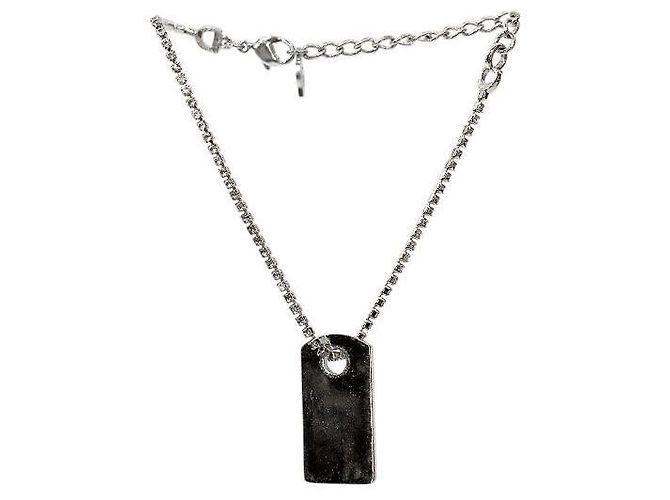 Dior Pulseira de Prata com Placa Cúbica - vista 2