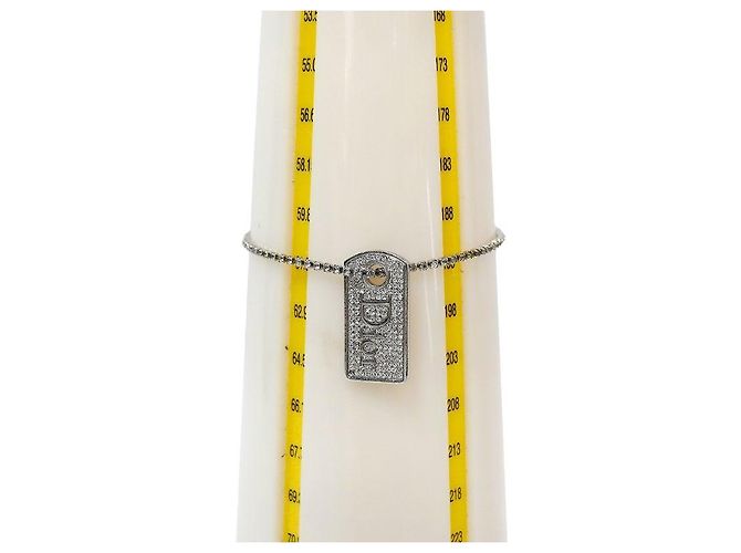 Dior Pulseira de Prata com Placa Cúbica - vista 5