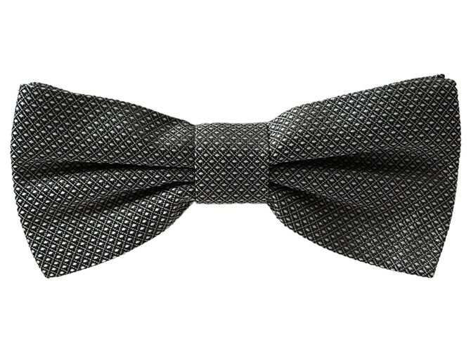 Dolce & Gabbana Gray Silk Patterned Adjustable Neck Men Bow Tie - view 3