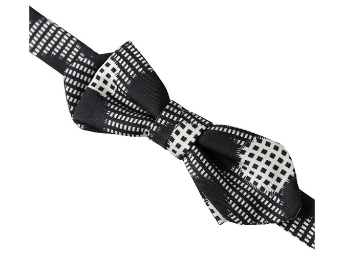 Dolce & Gabbana Papillon regolabile da uomo in seta a pois multicolore - vista 2