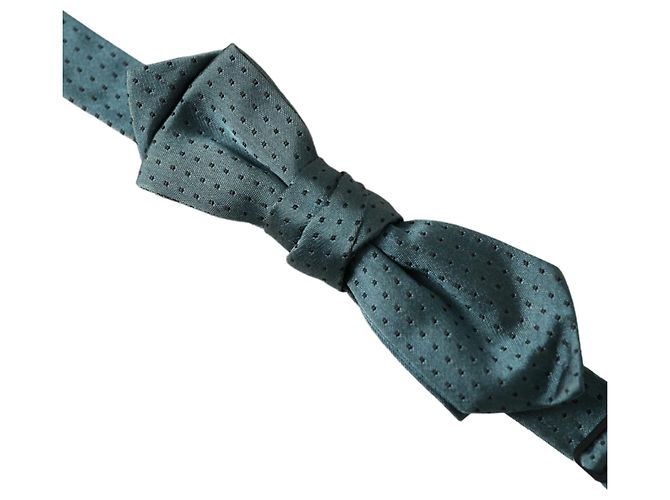 Dolce & Gabbana Papillon regolabile da uomo Green Silk Fantasy - vista 2