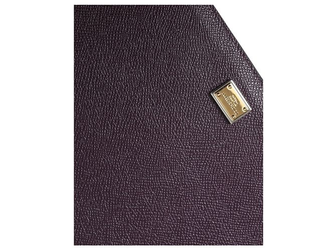 Dolce & Gabbana Custodia per tablet in pelle marrone scuro con placca logo - vista 4