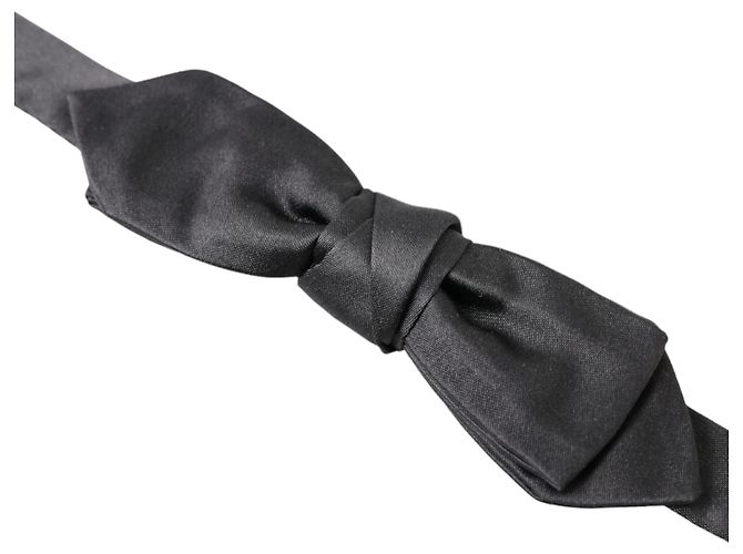 Dolce & Gabbana Papillon regolabile in seta grigio scuro da uomo - vista 2