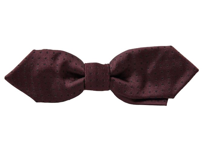 Dolce & Gabbana Papillon Slim regolabile in seta Red Bordeaux - vista 3