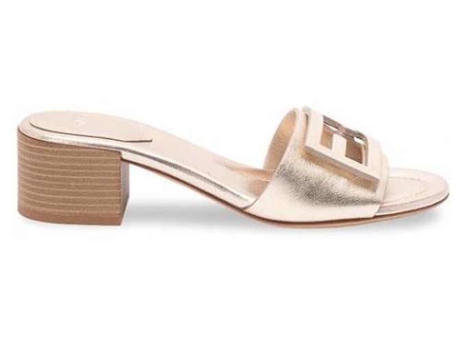 Fendi Baguette Leder-Slipper mit mittlerem Absatz - Ansicht 4