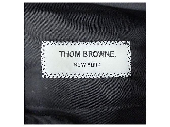 Thom Browne Pantalones de traje clásicos de sarga de lana para mujer Gris - vista 3