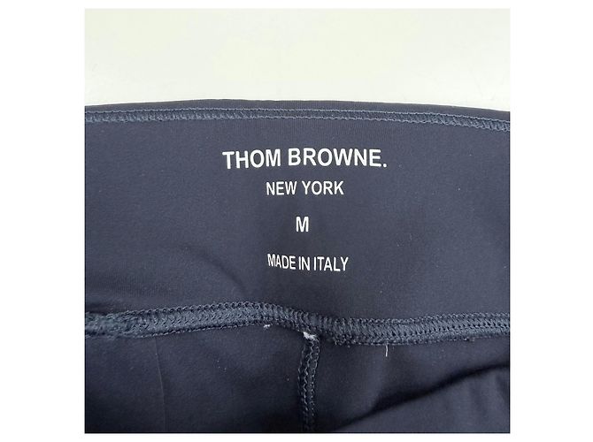 Thom Browne Pantalones de entrenamiento de poliamida con correa diagonal Navy - vista 3