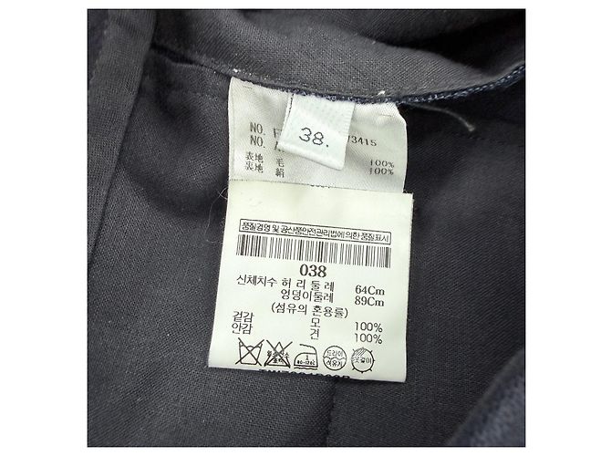 Thom Browne Pantalones de traje clásicos de sarga de lana para mujer Navy - vista 4