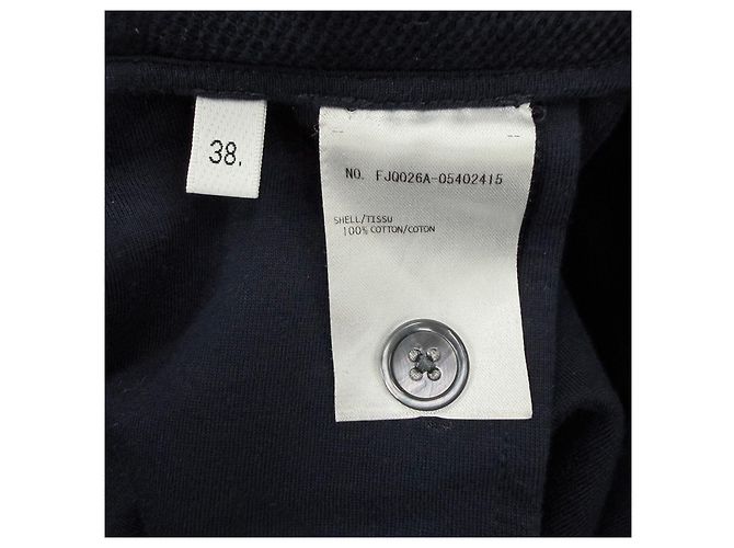 Thom Browne Calças de algodão para mulher com alça diagonal Navy - vista 4