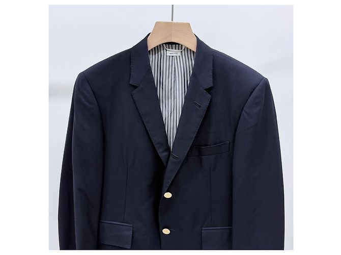 Thom Browne Wool Twill Classic Suit Navy - view 2
