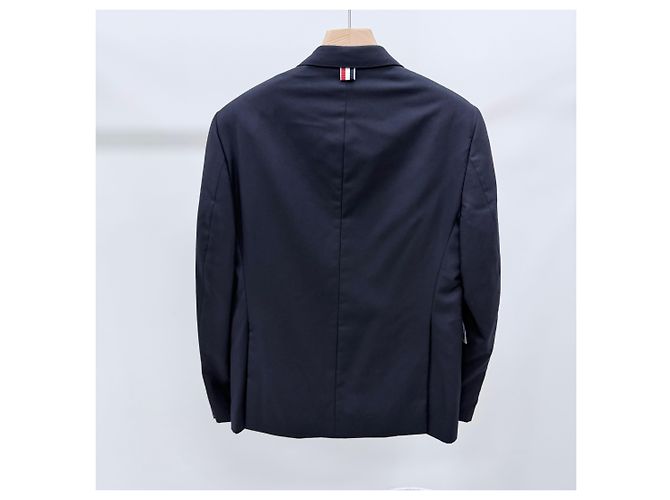 Thom Browne Wool Twill Classic Suit Navy - view 4