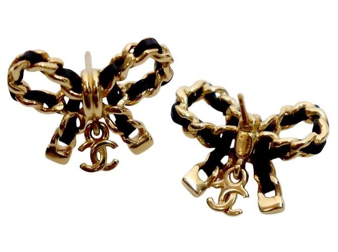 Chanel Pendientes de cadena con cinta - vista 4