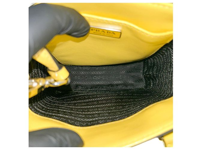 Prada Yellow Brushed Tote Bag - view 11