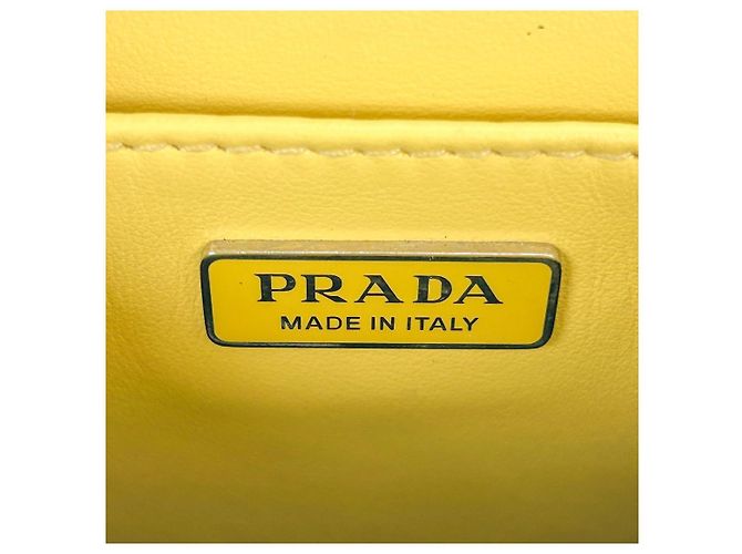 Prada Yellow Brushed Tote Bag - view 12
