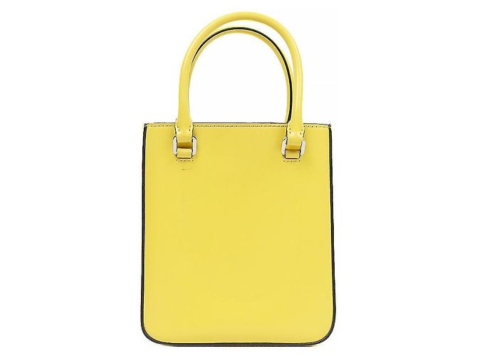Prada Yellow Brushed Tote Bag - view 3