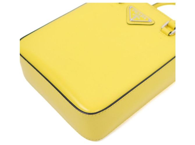 Prada Yellow Brushed Tote Bag - view 5