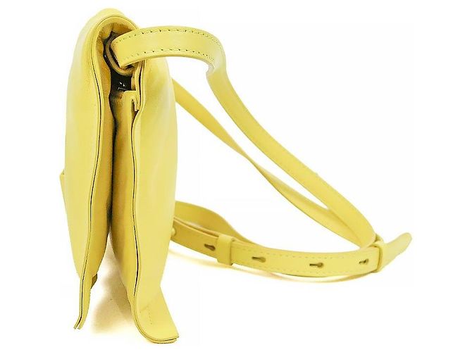 Salvatore Ferragamo Borsa a Tracolla Vivabow Gialla - vista 2