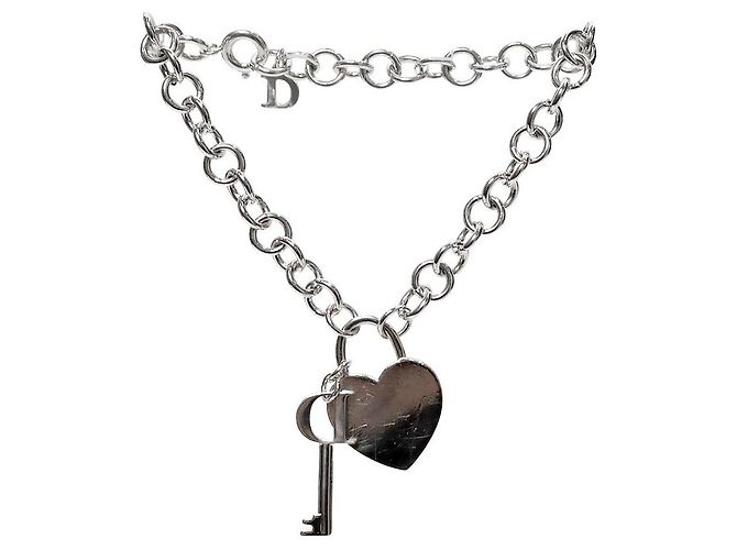Dior Bracelete de Prata com Cadeado de Coração e Chave em Zircónia - vista 2