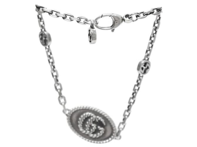 Gucci Bracciale doppio in argento rotondo - vista 4