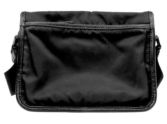 Prada Borsa a tracolla messenger in Re-Nylon nera - vista 3