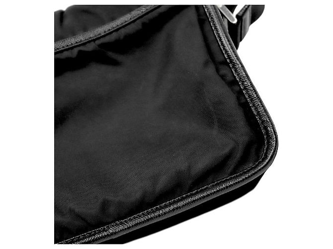 Prada Borsa a tracolla messenger in Re-Nylon nera - vista 6
