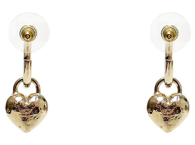 Orecchini a cuore Chanel oro - vista 3