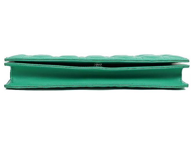 Dior Borsa a tracolla con catena Cannage verde - vista 4
