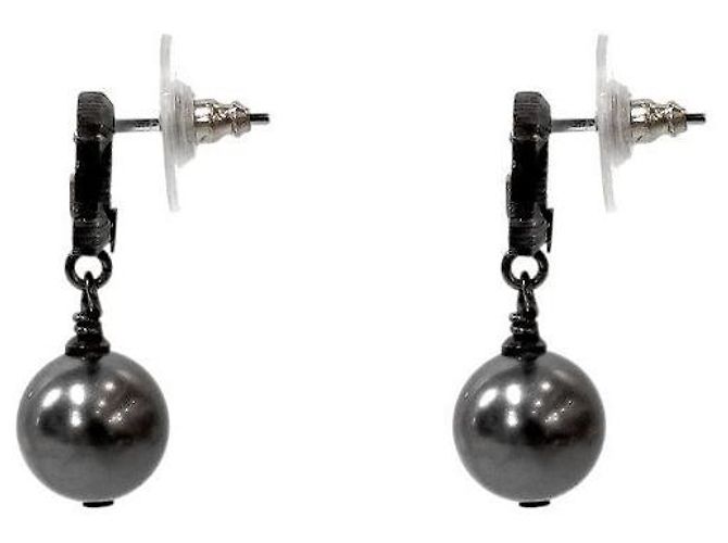 Chanel Perlenohrringe Silber - Ansicht 2