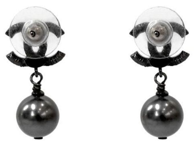 Chanel Perlenohrringe Silber - Ansicht 3