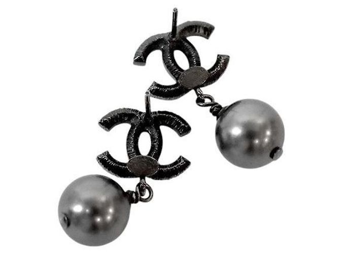 Chanel Perlenohrringe Silber - Ansicht 4