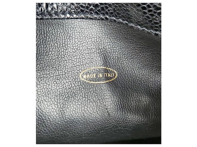 Chanel Black Caviar Drawstring Pocket Backpack - view 12