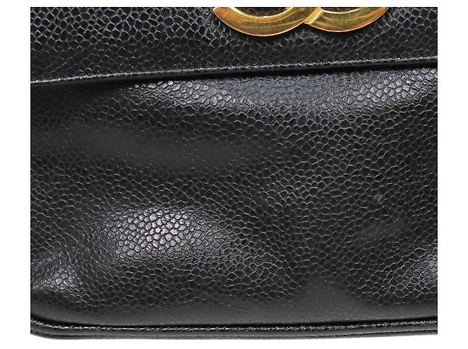 Chanel Black Caviar Drawstring Pocket Backpack - view 8