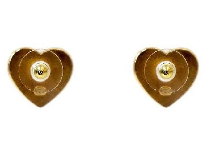 Orecchini a cuore Chanel neri e oro - vista 3