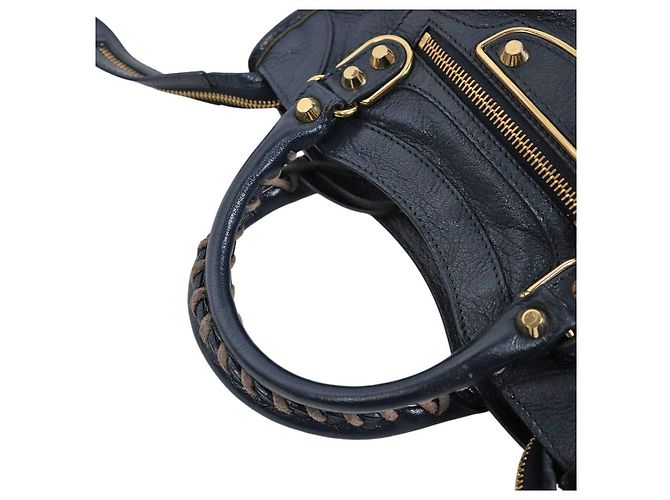 Balenciaga Borsa Motor City Mini Edge Navy - vista 10