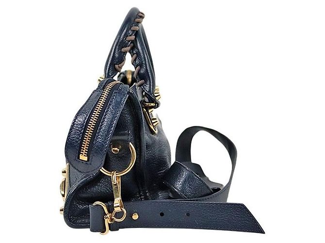 Balenciaga Borsa Motor City Mini Edge Navy - vista 2