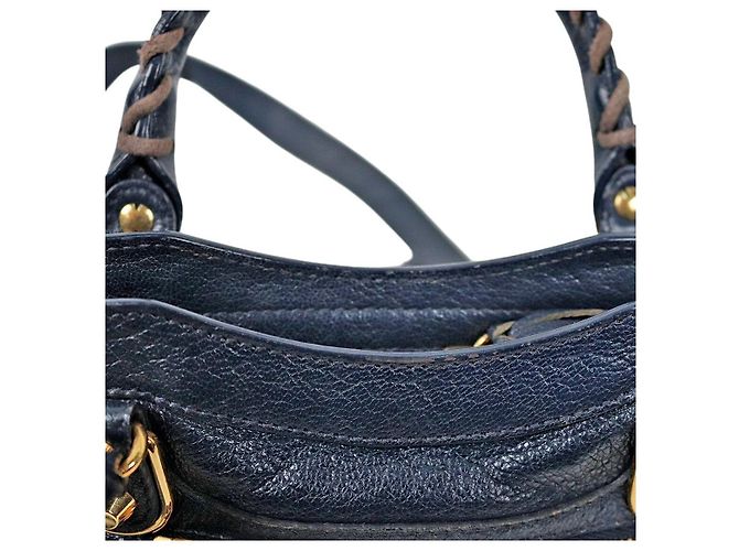 Balenciaga Borsa Motor City Mini Edge Navy - vista 9