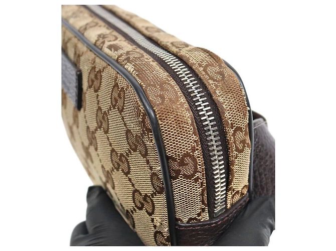 Bolso cinturón Gucci Jacquard marrón - vista 7