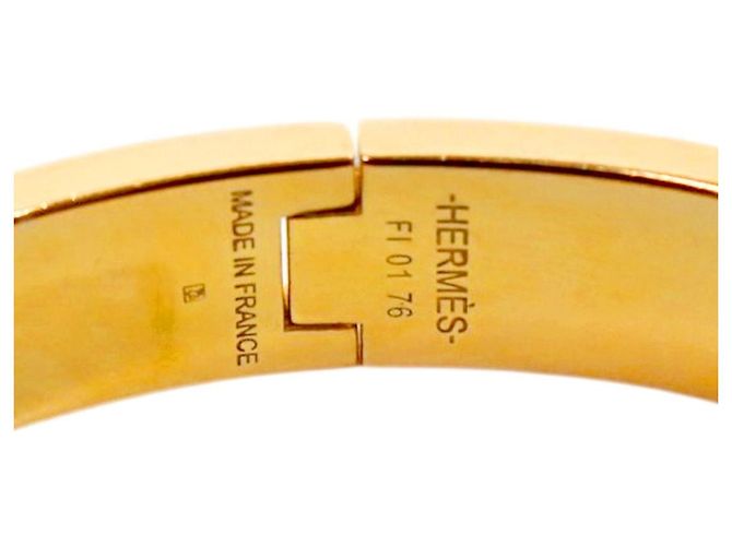 Bracciale Hermès Click H Rosa e Oro - vista 5