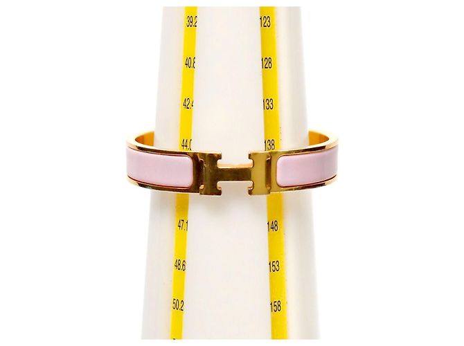 Bracciale Hermès Click H Rosa e Oro - vista 6