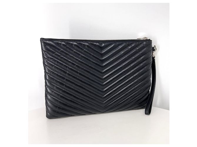 Autre Marque Clutch Matelassé New Medium Black - vista 3