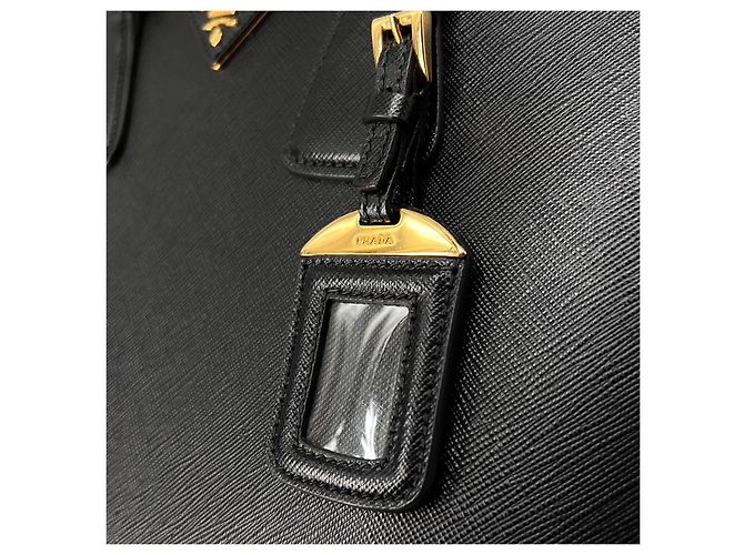 Prada Borsa Tote Saffiano Lux Nera - vista 9
