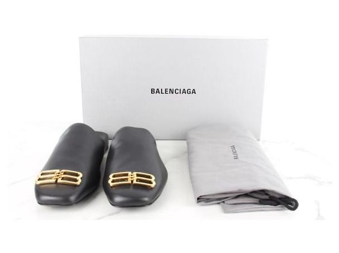 Mule Balenciaga Cozy BB Nera Oro - vista 2