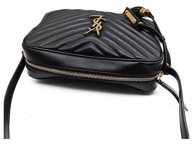 Autre Marque SAINT LAURENT L Camera Bag in pelle nera - vista 6