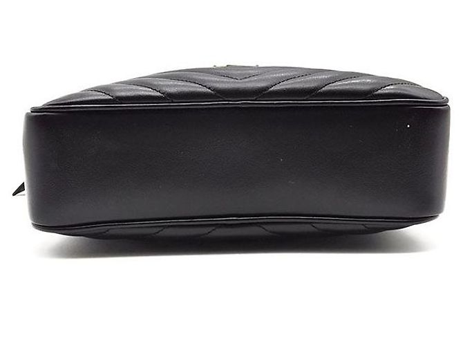 Autre Marque SAINT LAURENT L Camera Bag in pelle nera - vista 7