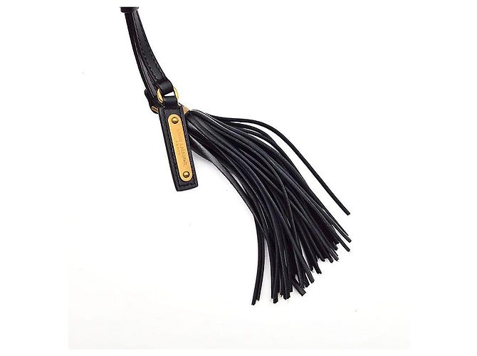 Autre Marque SAINT LAURENT L Camera Bag in pelle nera - vista 8