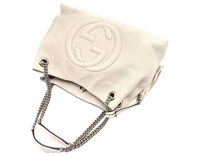Gucci Borsa a tracolla Soho con catena e nappe - vista 4